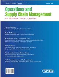 Operations and Supply Chain Management: An International Journal